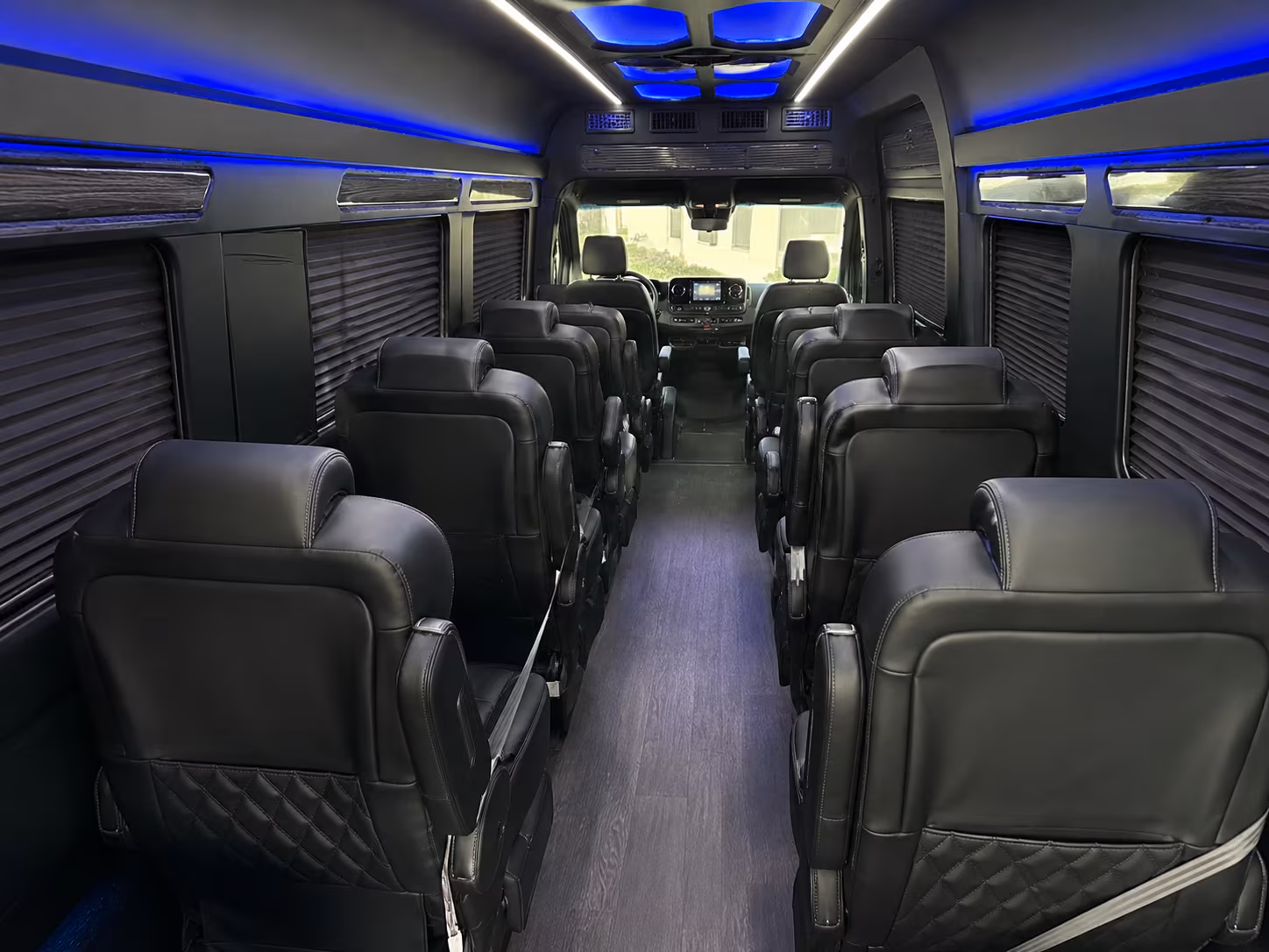 little rock 12 passenger sprinter van inside
