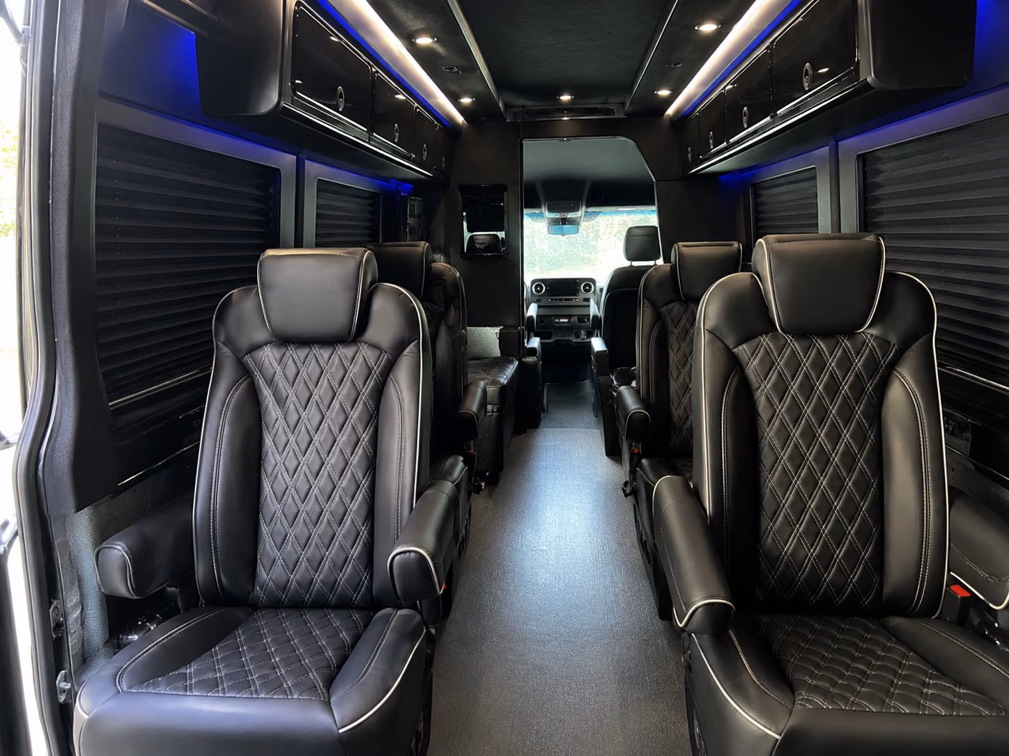 little rock 18 passenger sprinter van inside