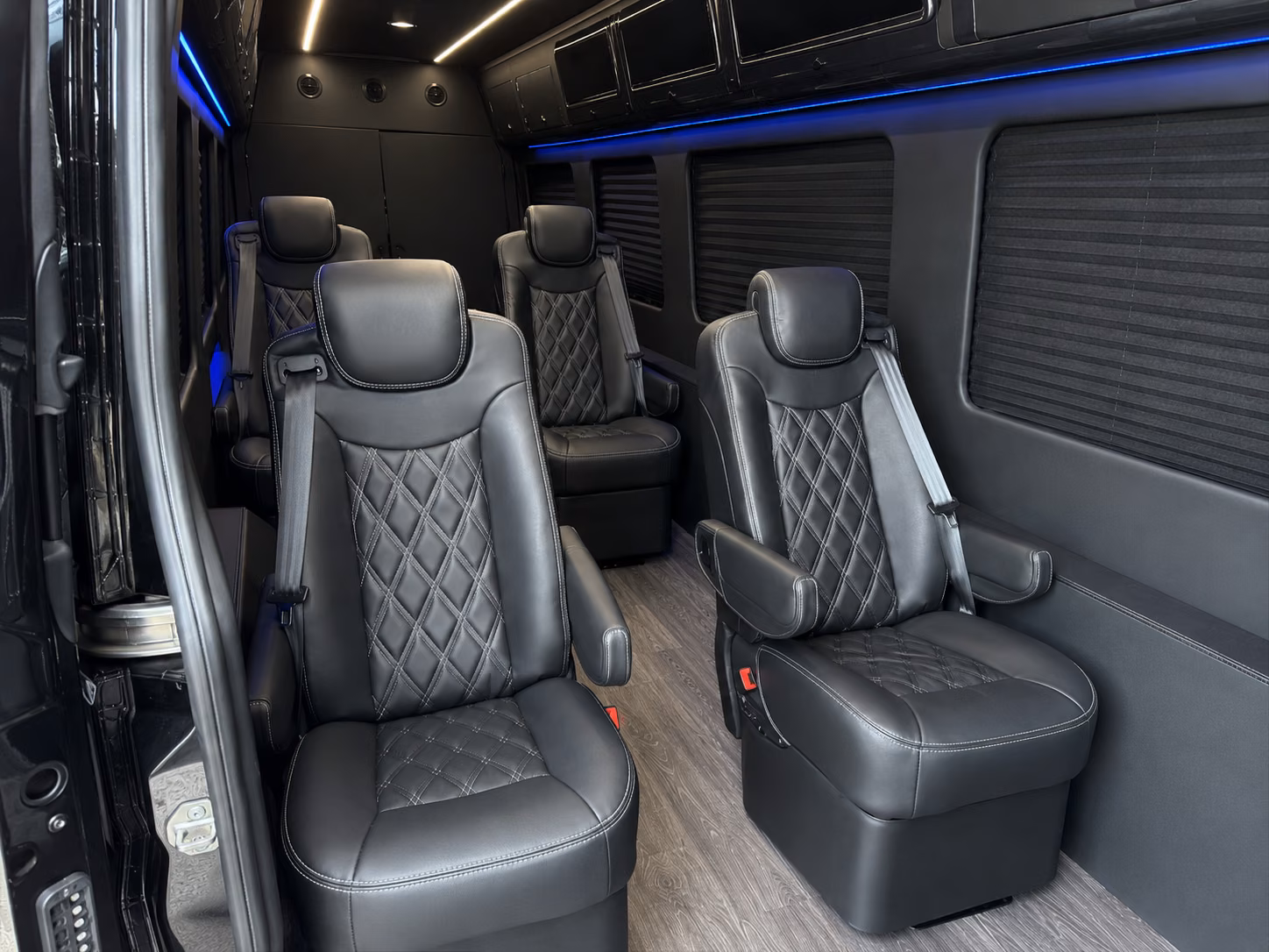 little rock 20 passenger sprinter van inside